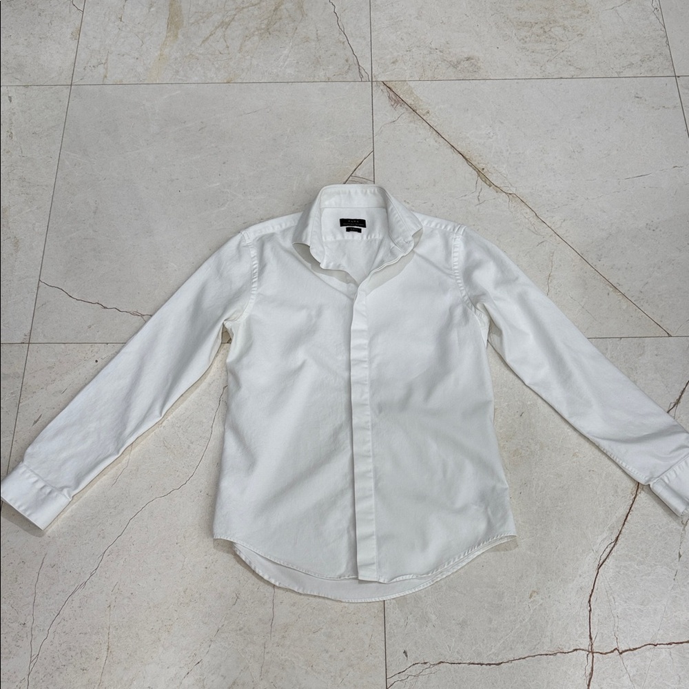 Zara Crisp White Dress Shirt for Men